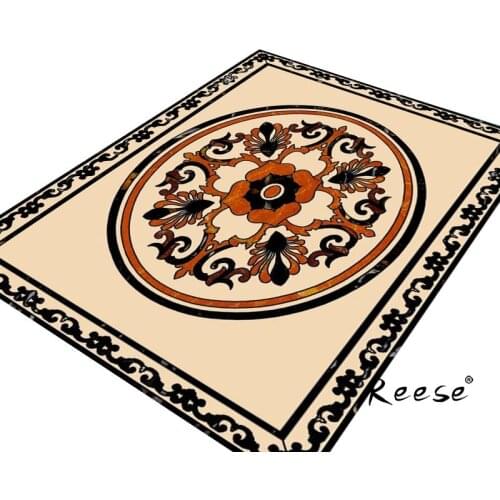 Customizable Printed Retro Kitchen Carpets Marble Pattern Area Rug In Living Room Decoration Anti Slip Bottom Lint Free Washable