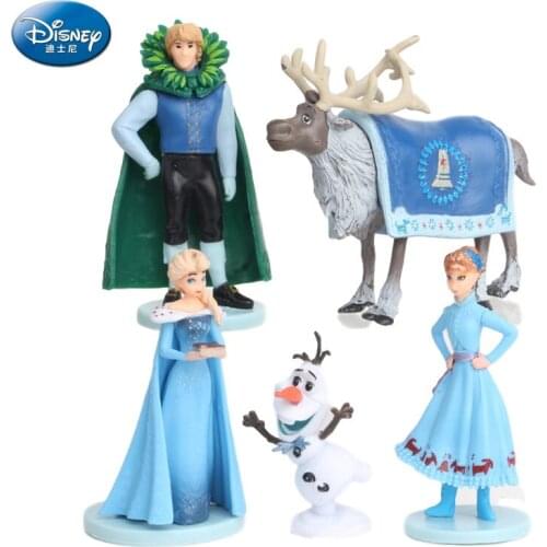 Disney Frozen 5 models 3 generation Handmade Aisha Anna Reindeer Snowman Prince Doll Decoration Decoration Doll Childrens Toys
