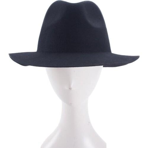 Lawliet Womens Wide Brim Fedora Blocked Untrimmed Wool Tribal Western style Felt Hat Base T401