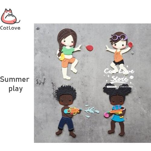 Catlove Summer play Series Metal Cutting Dies Scrapbooking Stencil Die Cuts Card Making DIY Craft Embossing New Dies For 2020