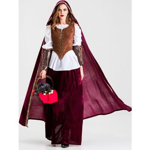 Little Red Riding Hood Costume Little Red Riding Hood Costume Adult Women Halloween Party Cosplay costume christmas red cloak