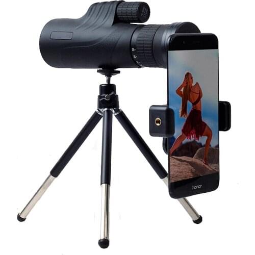HD Zooning Monoculars 10-30x42 with Tripod and Phone Adapter Black Waterproof Wide Angle Outdoor Monocular Telescope