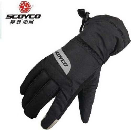 2019 New SCOYCO winter waterproof motorcycle riding gloves super warm keeping cold-proof knight racing glove MC32 touch screen