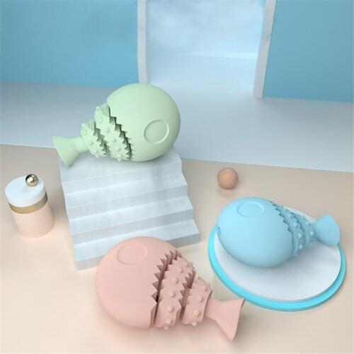 Brushing Stick Small Big Dogs Toothbrush Pet Durable Rubber Food Treat Leakage Toys Doggy Aggressive Chewers Soft Fish Bones