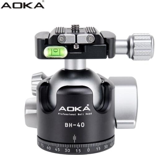 AOKA BH40 Ballhead Professional Aluminum Single Panorama Head For Camera Tripod With Quick Release Plate Free Shipping