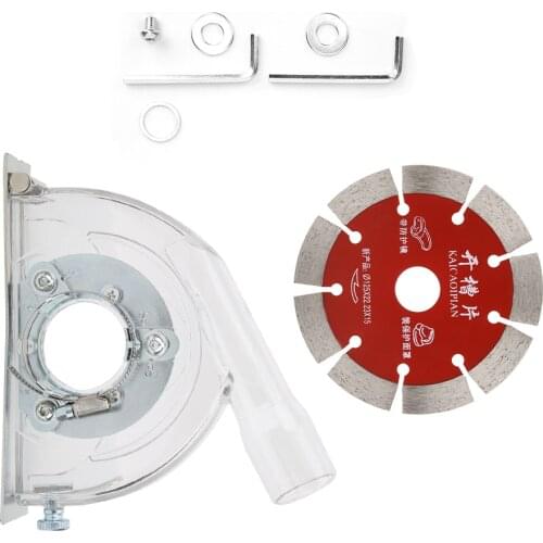 Grinding Cover Dust Cover Collector B-110A Grinder Cutting Hood + 125 Slotted Disc Hardware Parts Accessories