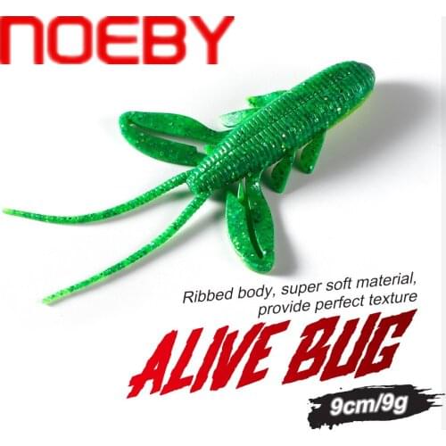 NOEBY Fishing Soft Worm Lures 4Pcs 9cm 11g Soft Plastic Grub Fishing Lure Isca Artificial Pesca Leurre Souple Silicone Bait