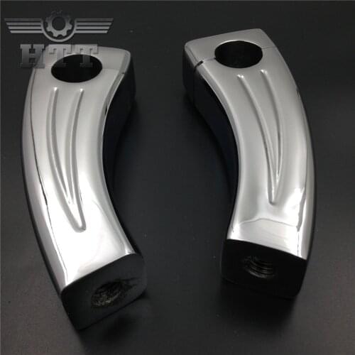Aftermarket free shipping motorcycle parts Chrome Handlebar Risers For Harle Softail Heritage Sportster Fat Boy Victory