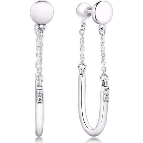 CKK Woman Silver Drop Earrings 925 Sterling Silver Luminous Droplets Earrings for Women Wedding Jewelry Gifts Argent Brincos