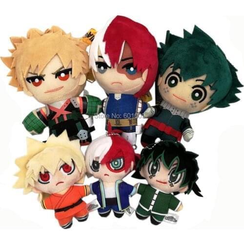 10/Lot My Hero Academia Bakugou Katsuki Todoroki Shoto Midoriya Izuku 4-15CM Pendant Plush Doll Retail