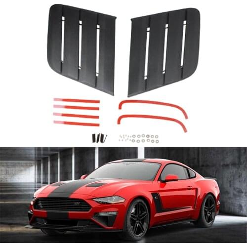 2Pcs/set Car Black Front Hood Vent Heat Extractors Cover For Ford Mustang GT & Ecoboost 2018-2021 422083 (NOT Fit GT350/GT350R)