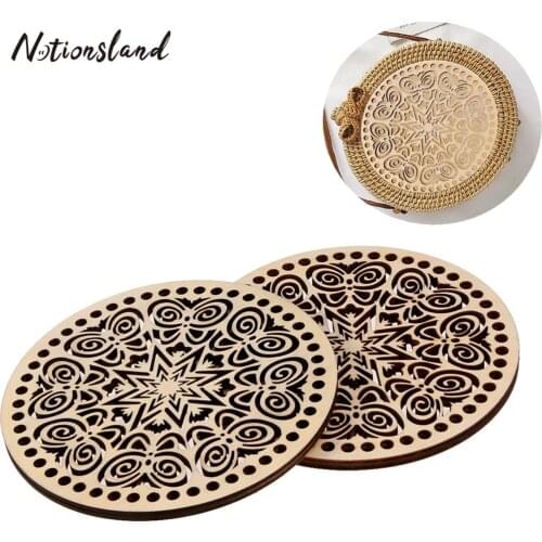 2Pcs/set DIY Wooden Wirebag Cover Homemade Wooden for Ladies DIY Wooden Bag Material Handmade Crafts WomenS Bag Accessories