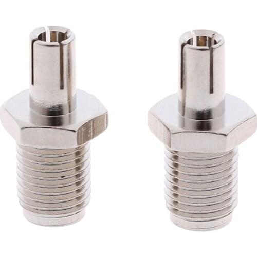 2pcs RF Coaxial Adapter SMA To TS9 Coax Jack Connector SMA Female Jack To TS9 Male Plug Silver