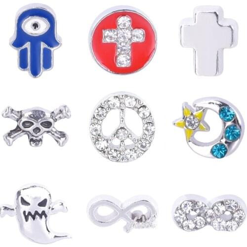 40pcs F1067 leaf with rhinestones plant Floating charms Zinc Alloy Suitable for Floating Locket DIY Jewelry Pendant Necklace