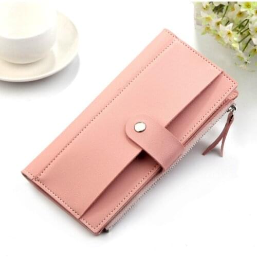2020 Luxury Brand Women Wallets Long Fashion Fastener Hasp PU Leather Wallet Female Purse Clutch Money Women Wallet Coin Purse