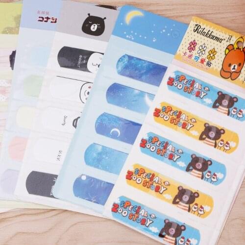 5pcs Lovely Cute Band Aid Disposable Wound sticker kawaii First Aid Emergency Kit For Kids Children Adhesive Bandages home