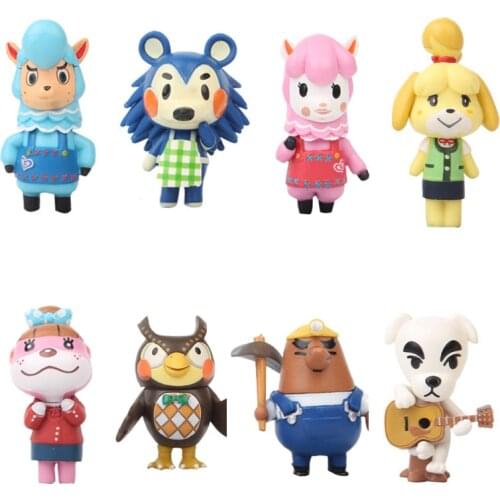 8pcs/set Anime Figure Animal Crossing Card Amiibo NFC NS Games Series Anime Action Figures Collection Model Toys for Children