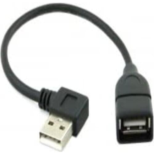 90 Degree Right Angled USB 2.0 A Male to USB Female Cable 20cm