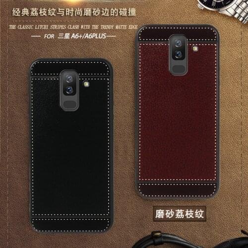 For Samsung A6 Plus 2018 Case Black Red Blue Pink Brown 5 Style Fashion Phone Soft Silicone Samsung Galaxy A6 Plus 2018 Cover