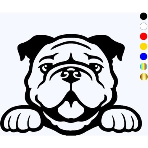 CK20423# Die-cut Vinyl Decal Английский бульдог Car Sticker Waterproof Auto Decors on Car Body Bumper Rear Window