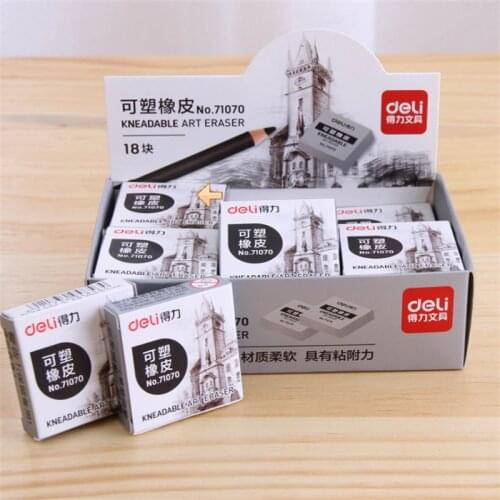 DELI Plasticity drawing soft rubber student art sketch high gloss pencil eraser monoblock