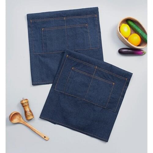 Denim Apron Strap Bib Apron Barista Bartender BBQ Chef Uniform Workwear TS2 Mens and womens good quality bib apron