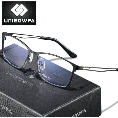 Photochromic + Anti Blue Light Glasses Men Optical Prescription Eyeglasses Progressive Bifocal Eyewear Male Clear 1.74 Lens