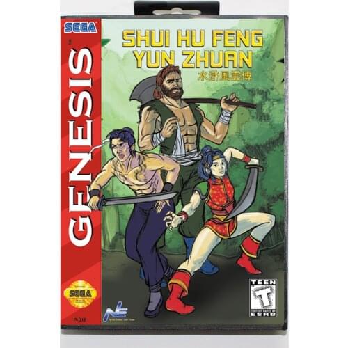 Shui Hu - Feng Yun Zhuan 16bit MD Game Card For Sega Mega Drive/ Genesis with Retail Box