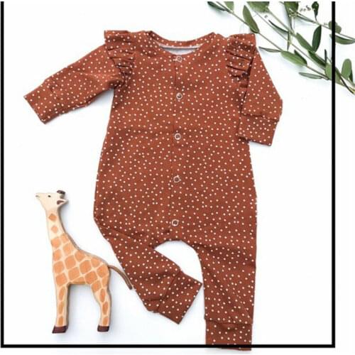 New Baby Spring Autumn Clothing Newborn Baby Girl Polka Dots Romper Fly Long Sleeve Jumpsuit Playsuit Outfit Casual Clothes