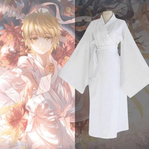 Noragami Cosplay Yukine Costumes Full Set Party Halloween Christmas uniform Suit Men Outfit White Japanese Kimono Haori