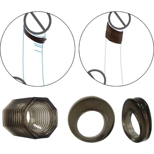 Foreskin Correction Penis Sleeve 1 Pair Two Sizes Delay Ejaculation Screw Shape Dick Ring Cock Ring Sex Toys For Men Sex Shop