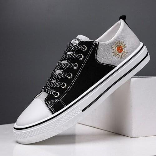 2020 men shoes fashion Little daisies breathable canvas basic sneakers round toe lace-up casual shoes zapatillas hombre NanX158