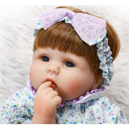 Baby girl reborn dolls NPK 18" silicone reborn dolls for child sleeping toy educational toys gift bebes reborn bonecas