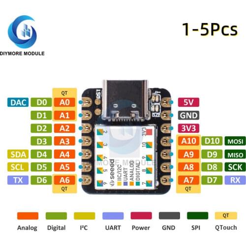 Type-C Seeeduino XIAO Microcontroller SAMD21 Cortex M0+ Nano 48MHZ SPI I2C Interface For Arduino IDE/IOT System Development Tool