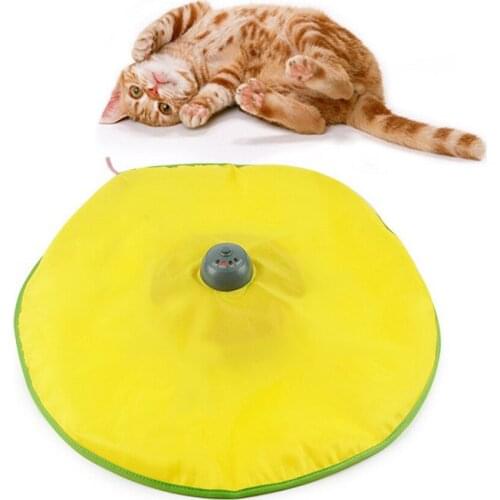 4 Animals Cartoon Puppy Toy Soft Feeling Elastic Pet Speeds Electronic Funny Undercover Mouse Turntable Meow Pet Playing Toy
