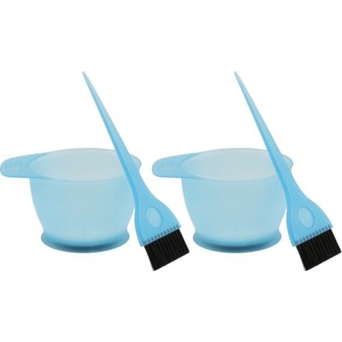 Salon Hairdressing Hair Colouring Brush And Bowl For Hair Dying Kit - 2 Sets
