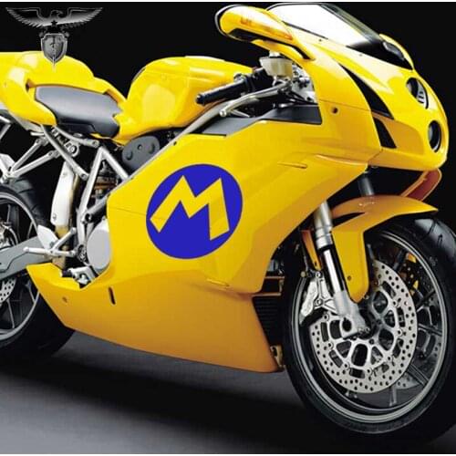 EmpireYing 3 Size 8 Colors Animated Childrens Favorite Game Mario M Super Car Sticker Motorcycle Laptop Door Styling Decal Gift