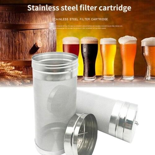 Stainless Steel Micron Mesh Beer Filter Cartridge Beer Tea Beverage Mesh Cartridge Hops Filter Cartridge Beer Dry Funnel Filter