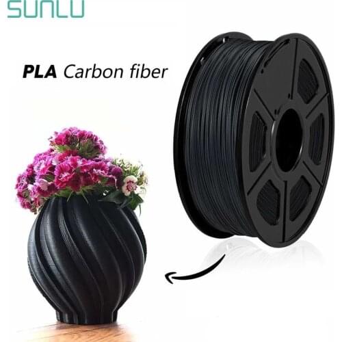 SUNLU PLA Carbon Fiber Filament For 3D Printer 1.75mm 1KG With Spool Non-Toxic Sublimation Best Sellers Plastic PLA Filament