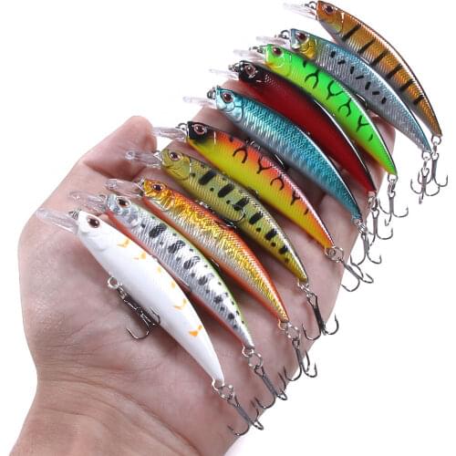 NEW UP 8cm 9g Sinking Hard Fishing Lure Minnow Bait Artificial Bait Lure Swimbait Wobbler diving 0-1.5m