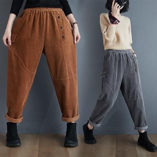 Autumn winter women sport pant fleece loose harem sweatpant running jogger fitness gym workout athletic casual pant activewear