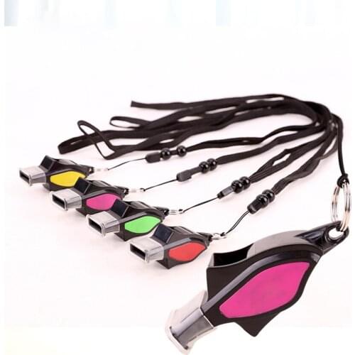 Plastic Whistle Sport Whistles with Lanyard, Loud Football Whistle for Referee, Coaches, Teacher, Kids, Yellow, Red, Green, Pink
