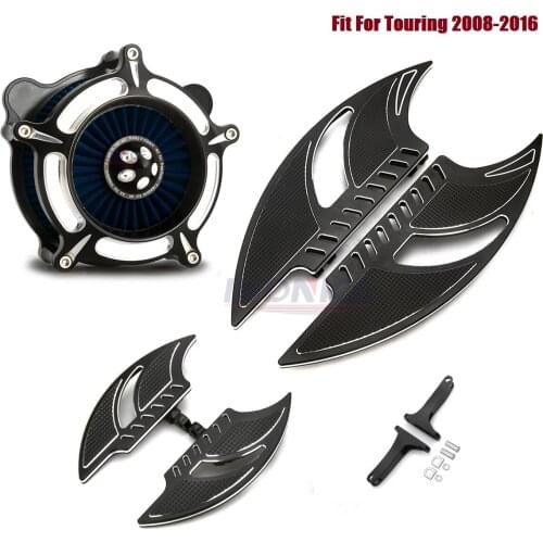 Fit For harley Touring electra glide Front Rear Floorboard F oot boards Air Cleaner kits 2008-2016 street glide