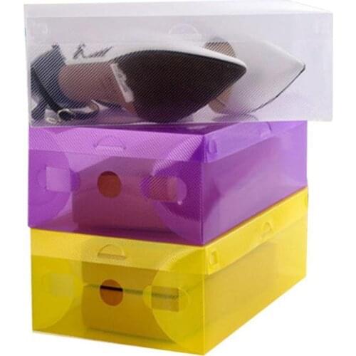 Transparent Dust-proof Stackable Drawer Shoes Storage Box Container Organizer