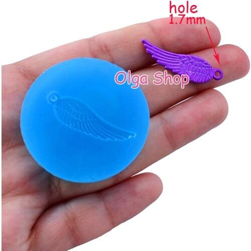 PYL663 30.3mm x 9.3mm Wing Silicone Mold Fondant Cake Decoration Candy Resin Clay Earrings Necklace Craft Soap Candle FOOD SAFE