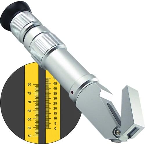 Dual Scale Brix Refractometer Heavy Duty Aluminum 0~80% / 0~50% Range Tool Lightweight Tool