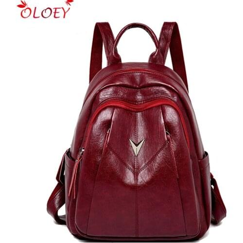 School Bags For Teenage Girls Mochilas Preppy Style Bagpack Travel Backpack Women Soft Leather Multifunction Bags For Women 2020