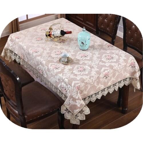 New Lace Tablecloth, Round Square Coffee Table Cover, Embroidered Nordic Style Home Dining Table Runner Wedding Decoration
