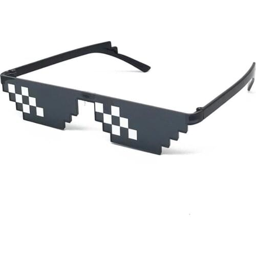 Mosaic Sunglasses Trick Toy Glasses Pixel Glasses For Women And Men Black Mosaic Sunglasses Funny Toy