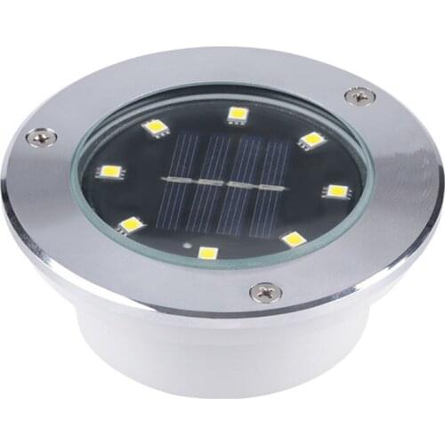 3/8LEDS Outdoor Aluminum Solar Pathway In-Ground Lights Solar Deck Step Light For Patio Pathway Lawn Yard Driveway